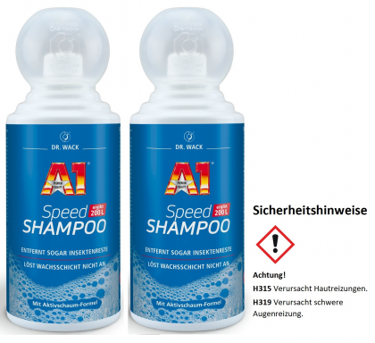 2x Dr. Wack A1 Speed Shampoo 500ml